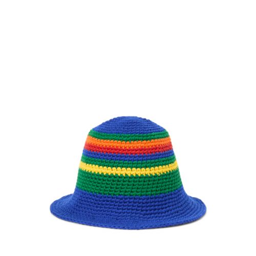폴로 랄프로렌 Striped Crocheted Bucket Hat