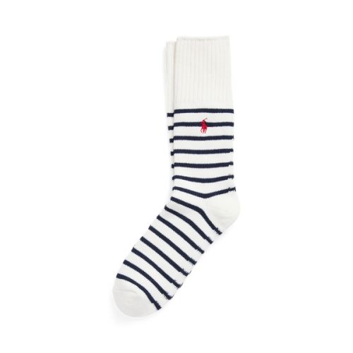 폴로 랄프로렌 Striped Cotton-Blend Crew Socks