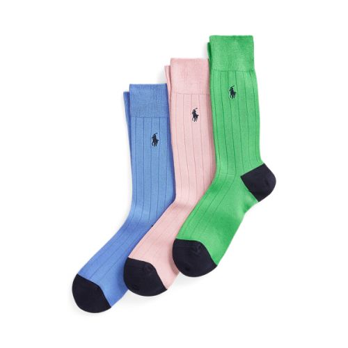 폴로 랄프로렌 Ribbed Trouser Sock 3-Pack