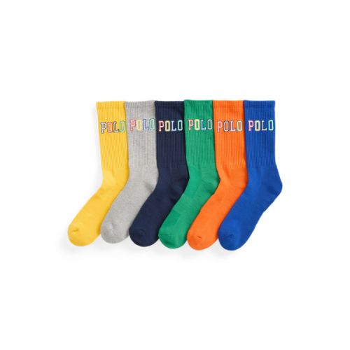 폴로 랄프로렌 Logo Crew Sock 6-Pack