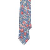 Vintage-Inspired Floral-Print Linen Tie