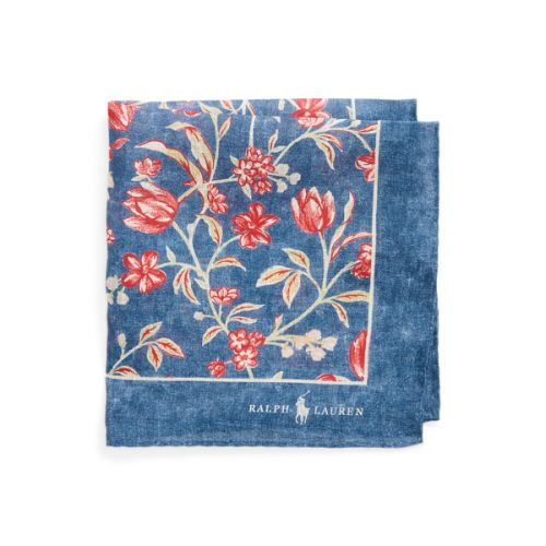 폴로 랄프로렌 Floral-Print Linen Pocket Square