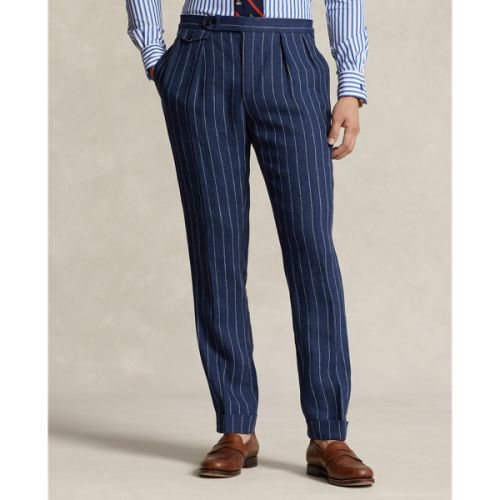 폴로 랄프로렌 Pleated Striped Linen Suit Trouser