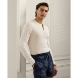 Textured Cotton-Silk Henley Shirt