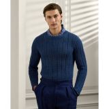 Rib-Knit Silk-Linen Sweater
