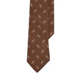 Linked-Ovals Silk Crepe Tie
