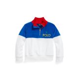 Color-Blocked Terry Quarter-Zip Pullover