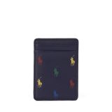 Allover Pony Leather Magnetic Card Case