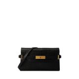 Polo ID Croc-Embossed Clutch