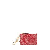 Print Leather Zip Card Case
