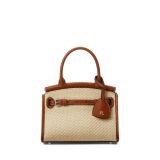 Raffia & Calfskin Mini RL50 Handbag