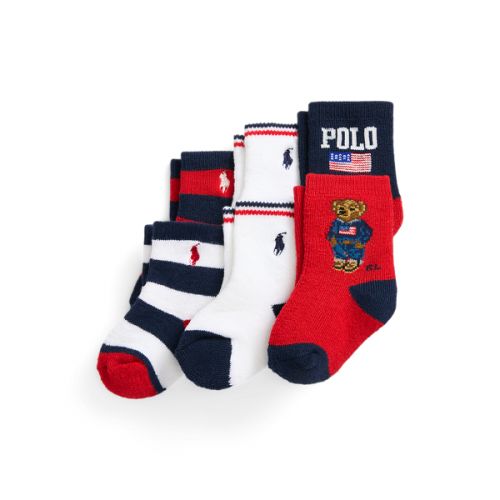 폴로 랄프로렌 Americana Polo Bear Ankle Sock 6-Pack