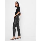 Gap Sky High Rise Faux-Leather Cheeky Straight Jeans