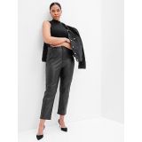 Gap Sky High Rise Faux-Leather Cheeky Straight Pants